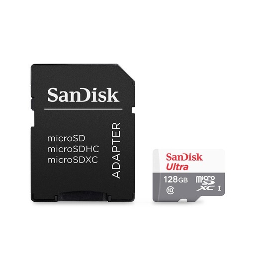 Memoria Flash SanDisk Ultra 128GB MicroSDHC UHS-I Clase 10 Con Adaptador