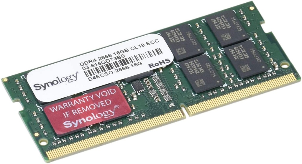 Memoria RAM Synology DDR4 2666MHz 16GB ECC DIMM Para Servidor NAS