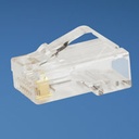 Plug rj45 cat5e, para cable utp de calibres 24-26 awg, chapado en oro de 50 micras, bolsa de 50 piezas