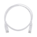 Cable de parcheo slim utp cat6 - 1 metro, blanco, diámetro reducido (28 awg)