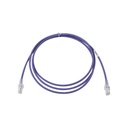 Patch cord mc6 modular cat6 utp, cm/ls0h, 7ft, color violeta, versión bulk (sin empaque individual)