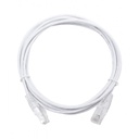 Cable de parcheo slim utp cat6 - 3 m blanco diámetro reducido (28 awg)