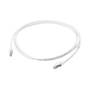 Patch cord "skinny" cat6a blindado s/ftp, 7ft, diámetro reducido 28 awg, color blanco