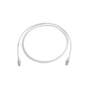 Patch cord mc6 modular cat6 utp, cm/ls0h, 7ft, color blanco