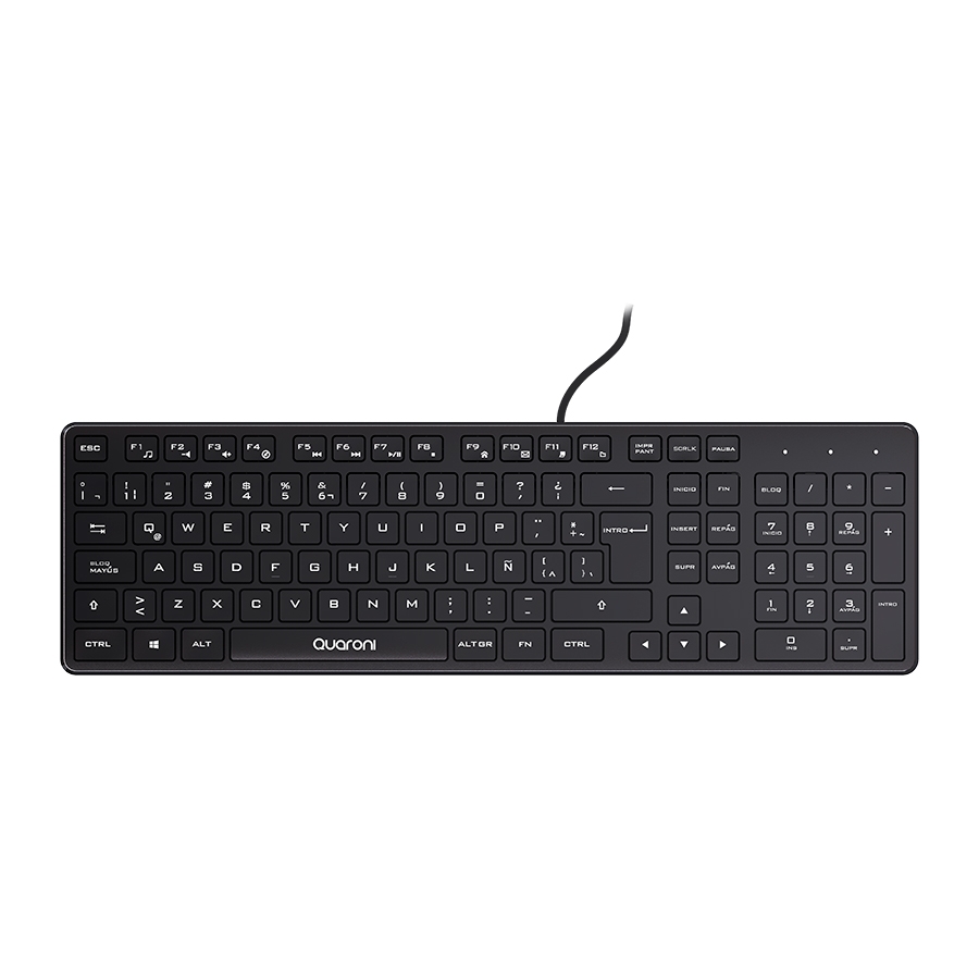 Teclado Estándar QUARONI TAQ01 USB Alámbrico