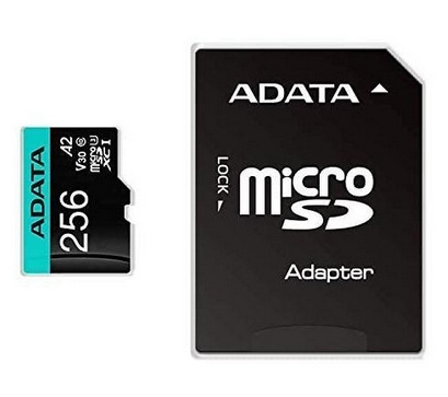 Memoria Flash Adata Premier Pro 256GB MicroSDXC UHS-I Clase 10 Con Adaptador