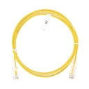 Cable de parcheo slim utp cat6 - 2 m amarillo diámetro reducido (28 awg)