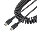 Cable de 1m de carga usb c usb tipo c en espiral usb 2.0