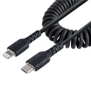 Cable 1m usb-c a lightning mfi en espiral usb tipo c iphone