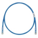Cable de parcheo tx6, utp cat6, diámetro reducido (28awg), color azul, 2ft 