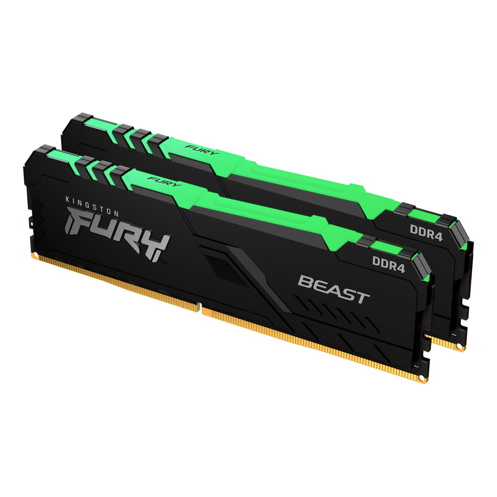 Kit Memoria RAM Kingston FURY Beast RGB DDR4 3733MHz 16GB 2x8GB Non-ECC CL19 XMP