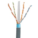 Bobina de cable blindado f/utp de 4 pares, cat6a, soporte de aplicaciones 10gbase-t, lszh (libre de gases tóxicos), color blanco